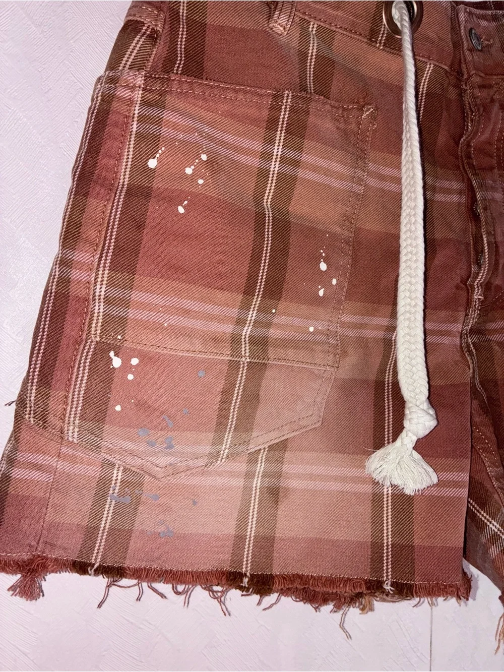 Free People We the Free Plaid Moxie Shorts